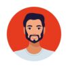 man with beard avatar character isolated icon vector illustration design