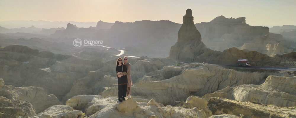 Couple tourist in hingol national park