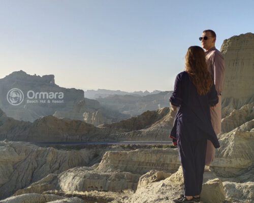 Couple tourist in hingol national park